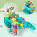 Brinquedo Dinossauro Transparente que Anda