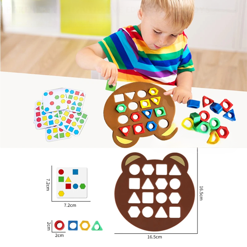 Brinquedo de Puzzle Montessori - Formas Geométricas