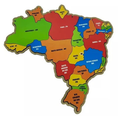 Quebra-Cabeça Mapa do Brasil - Aprenda Brincando