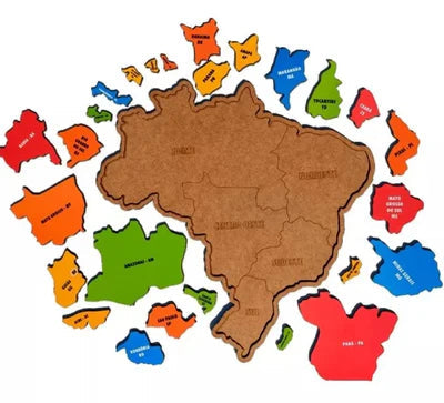 Quebra-Cabeça Mapa do Brasil - Aprenda Brincando