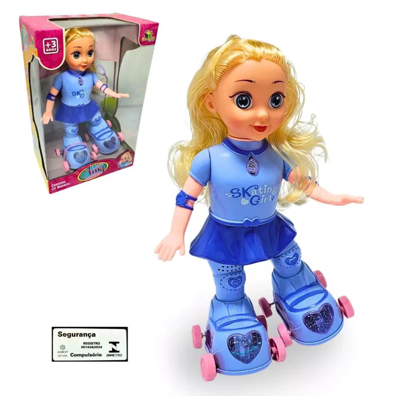 Boneca Patinadora Mágica™ – Patina, Brilha e Encanta!