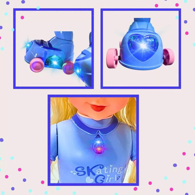 Boneca Patinadora Mágica™ – Patina, Brilha e Encanta!