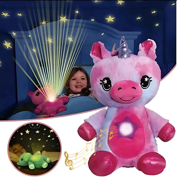 Pelúcia Mágica StarBelly™ – Com Luzes, Canções e Projeção de Estrelas