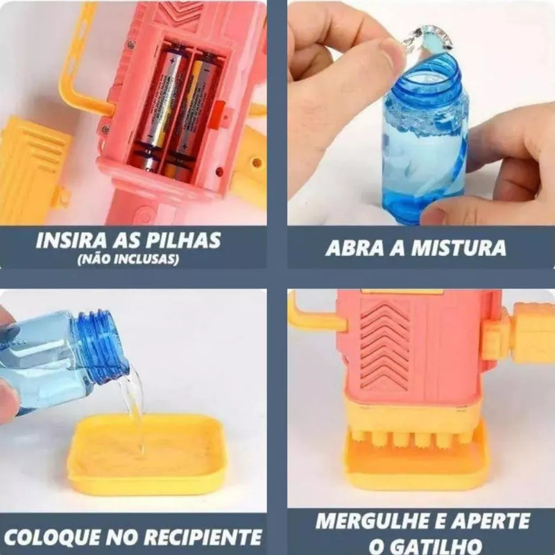 LançaBolhas Turbo™ – Diversão Sem Fim!