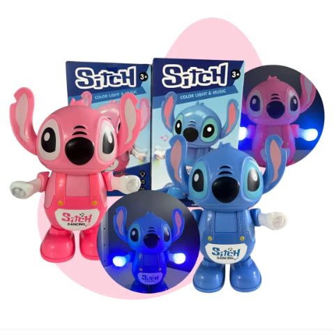 Brinquedo Stitch Dançarino Musical - Show de Luzes e Diversão