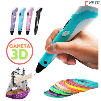 Caneta 3D Criativa - Dê Vida às Ideias do Seu Filho!