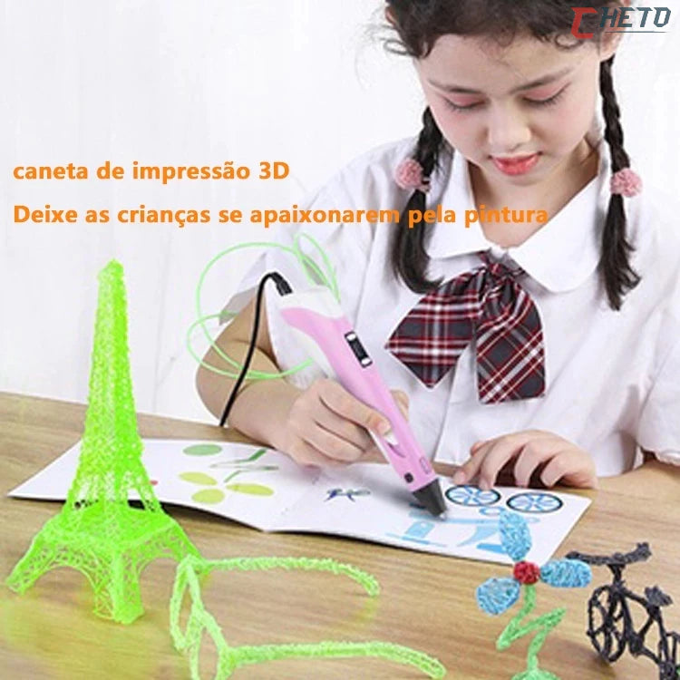 Caneta 3D Criativa - Dê Vida às Ideias do Seu Filho!