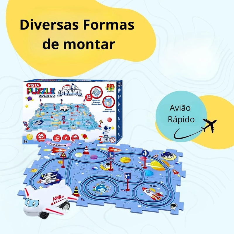 Pista Astronauta Puzzle™ – Monte, Ligue e Deixe a Imaginação Decolar!