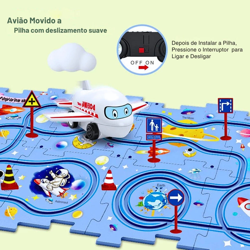 Pista Astronauta Puzzle™ – Monte, Ligue e Deixe a Imaginação Decolar!