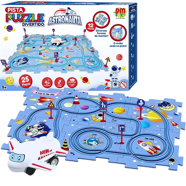 Pista Astronauta Puzzle™ – Monte, Ligue e Deixe a Imaginação Decolar!