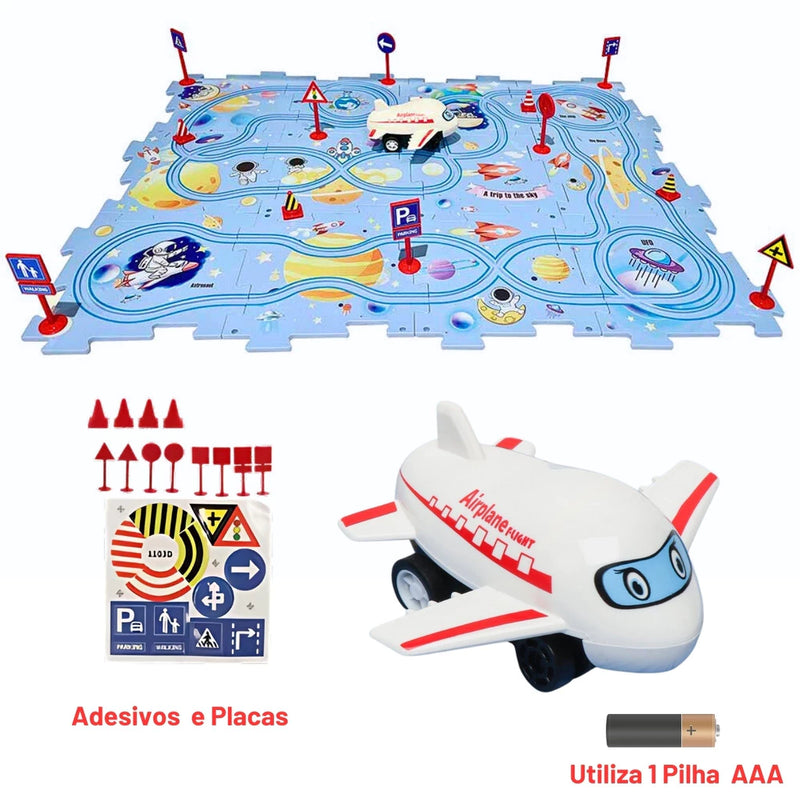 Pista Astronauta Puzzle™ – Monte, Ligue e Deixe a Imaginação Decolar!