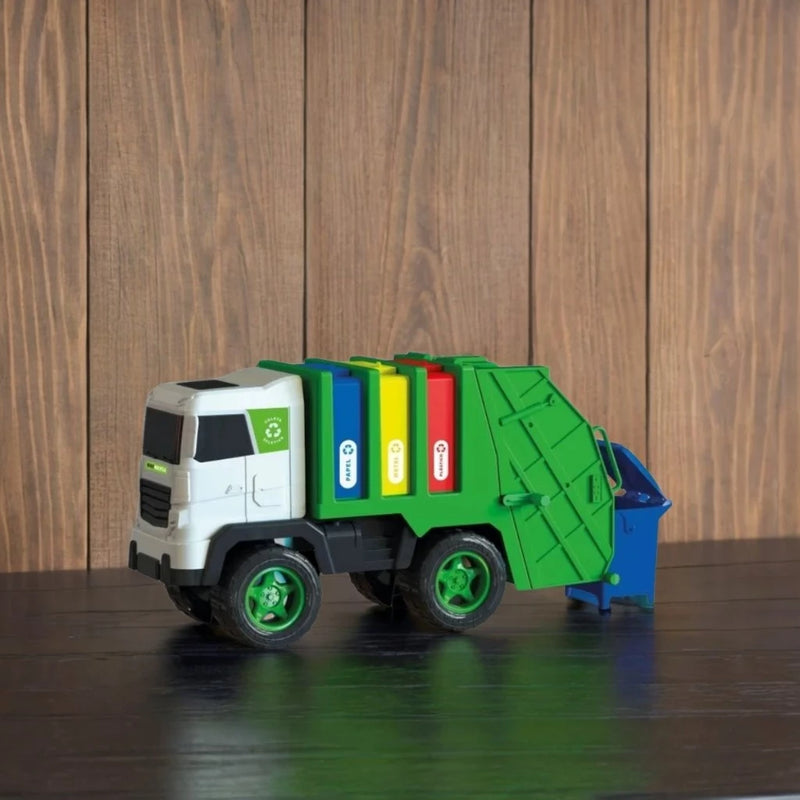 Brinquedo Caminhão de Lixo Articulado Reciclável - Educativo e Divertido!