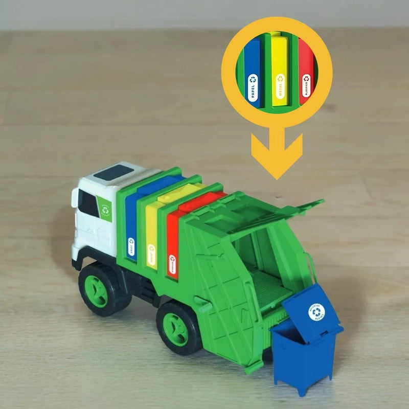 Brinquedo Caminhão de Lixo Articulado Reciclável - Educativo e Divertido!